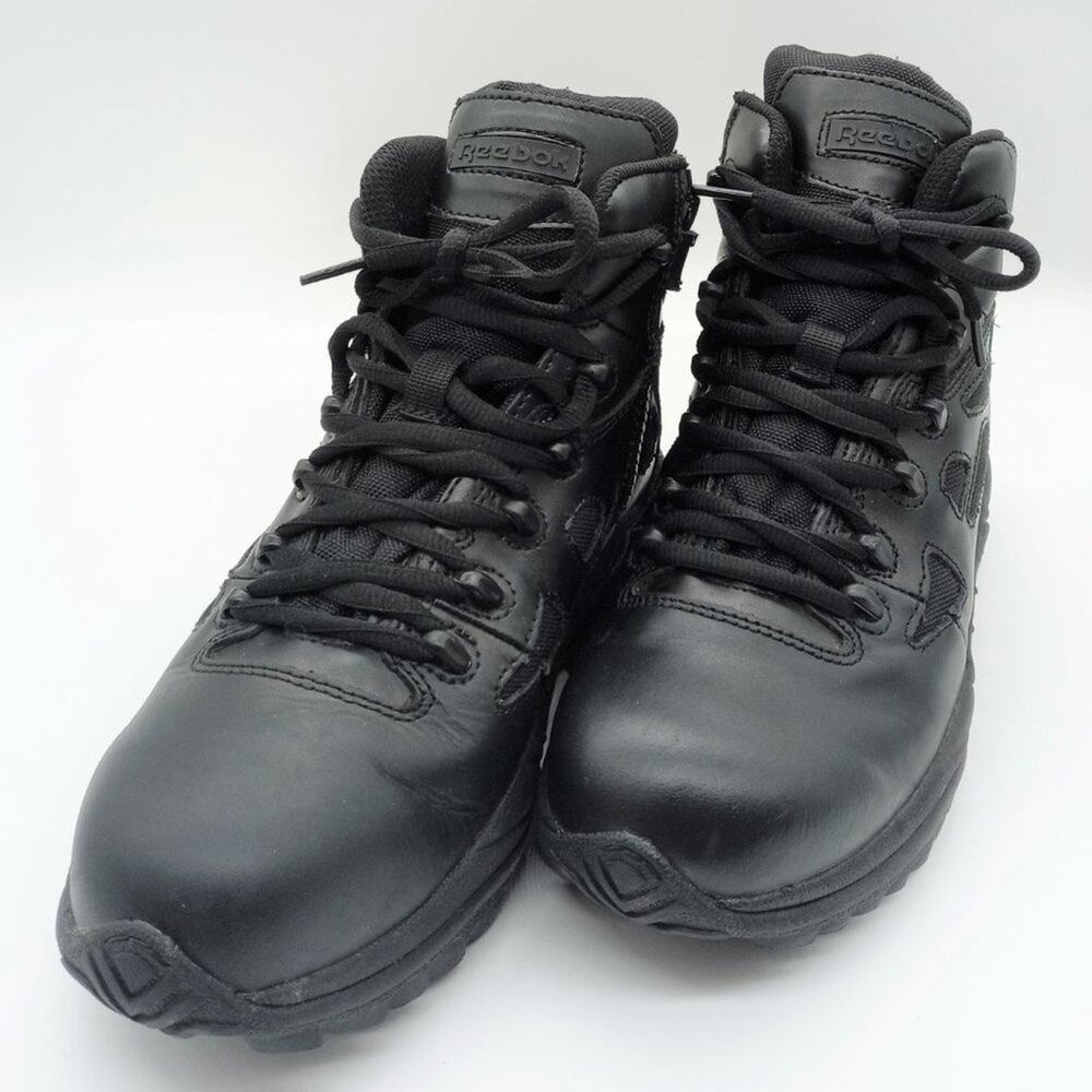 Reebok Men's Rapid Response RB 6 Inch Stealth Boots Size 7.5W RB8678 Zip Side